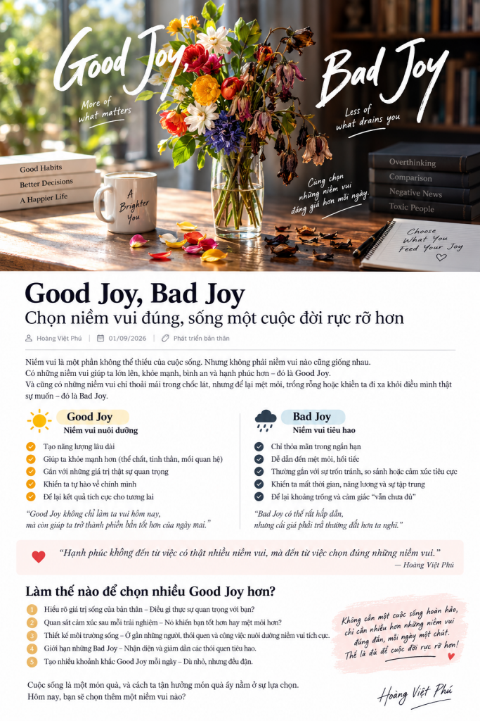 Good Joy, Bad Joy — chọn niềm vui đúng