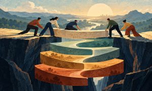 Minh họa chủ đề: Kết quả chung trong teamwork: vượt khỏi cái tôi và lợi ích phòng ban