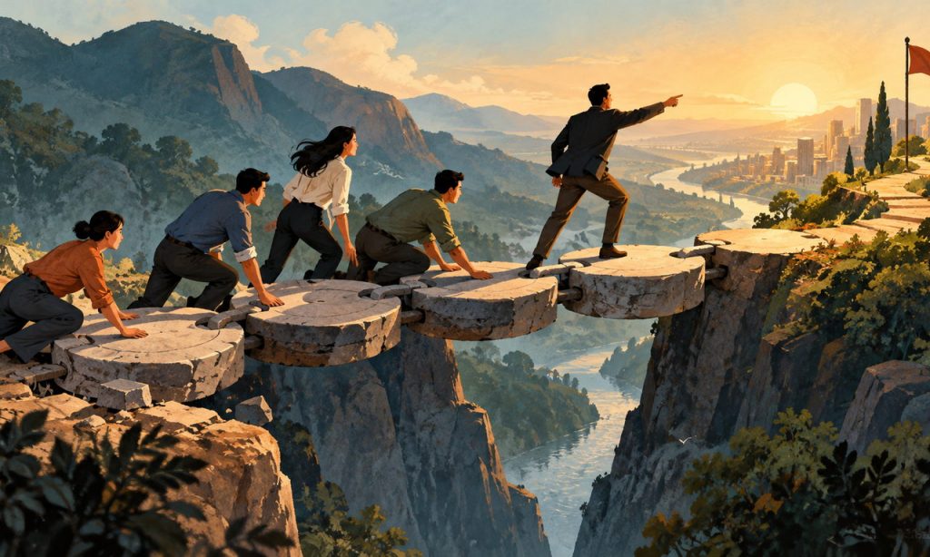 Minh họa chủ đề: Mô hình 5 điểm chết trong teamwork: năm mắt xích của một đội ngũ